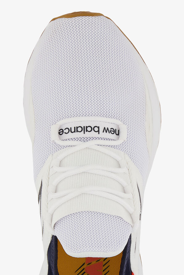 New Balance Men's Fresh Foam Roav White/Eclipse Athletic Lace Up Nursing Shoes - null - 2