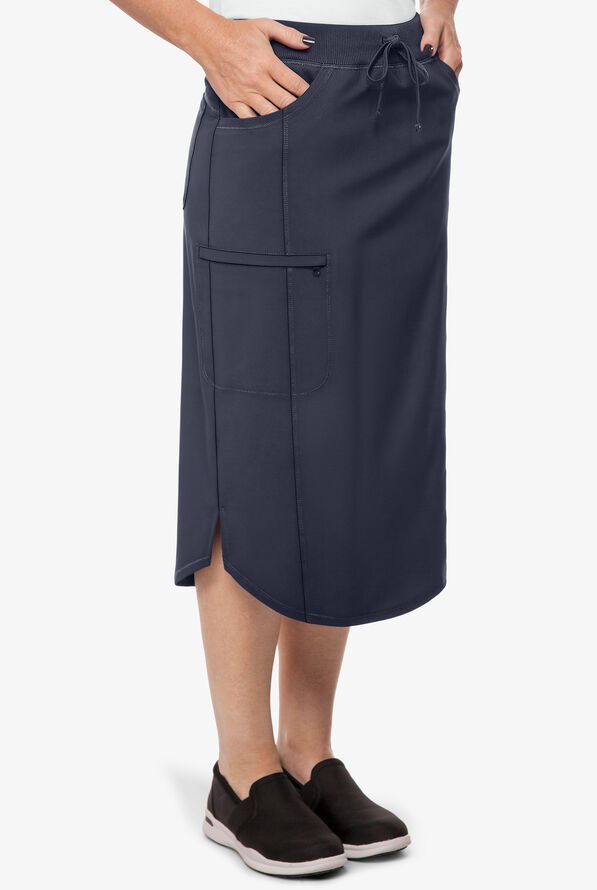 Falda médica Cherokee Infinity estilo cargo con 5 bolsillos para mujer - Navy - 1