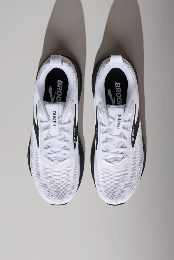 Zapatillas deportivas de enfermería Brooks Trace 4 Bright White/Oyster/Black con cordones para hombre - null - 2