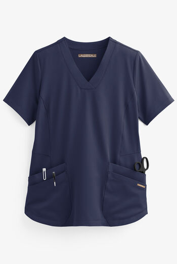 Blusa m&eacute;dica Lauderdale by UA Oleta STRETCH con cuello en V y 4 bolsillos para mujer