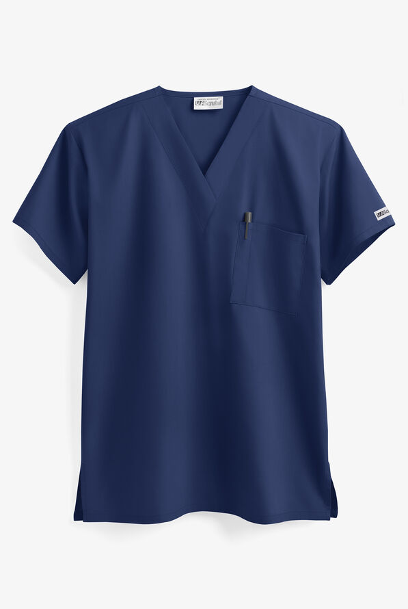 UA Best Buy Scrubs Unisex 1-Pocket V-Neck Top - Navy - 1
