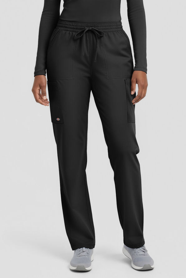 Dickies Forge Women's 6-Pocket Straight Leg Cargo Scrub Pants - Black - 1