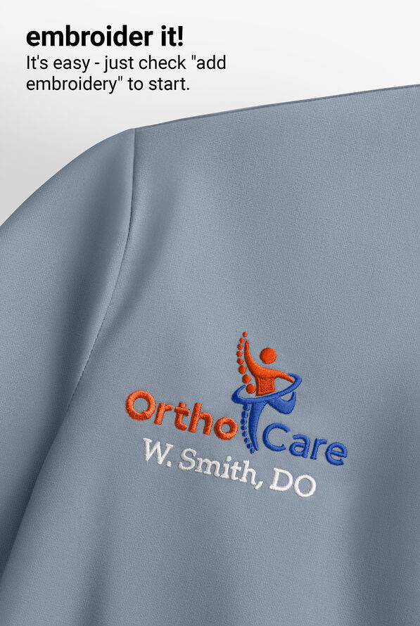 Blusa m&eacute;dica unisex Cherokee Workwear con 1 bolsillo y cuello en V - Grey - 3