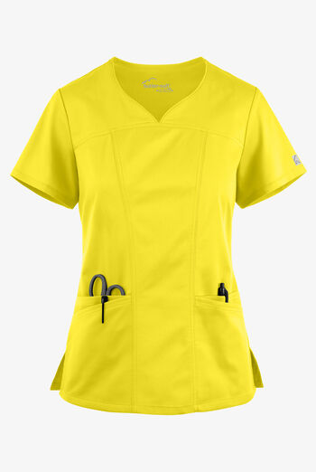 Blusa m&eacute;dica UA Butter-Soft STRETCH con escote coraz&oacute;n y 4 bolsillos para mujer