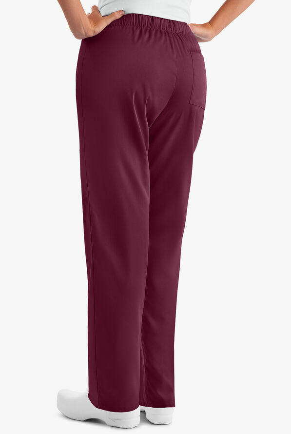 Conjunto de uniforme médico Strictly Scrubs Value STRETCH petite con 4 bolsillos para mujer - Wine - 4
