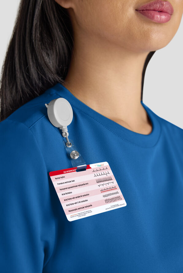 ReSurge Citrine Women's 1-Pocket Crew Neck Tuck In / Wear Out Scrub Top - Royal - 5