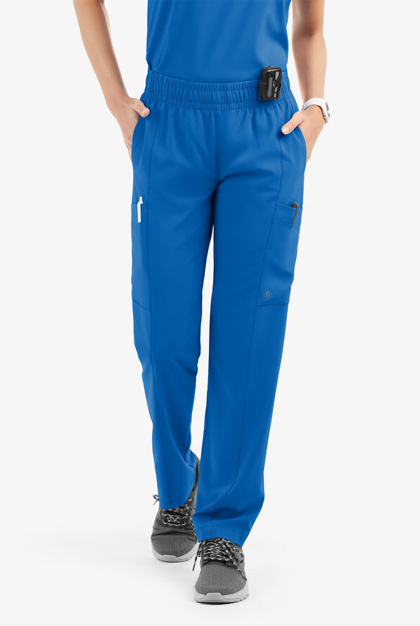 Pantalón médico Easy STRETCH Nala con piernas rectas y 5 bolsillos para mujer - Royal - 1