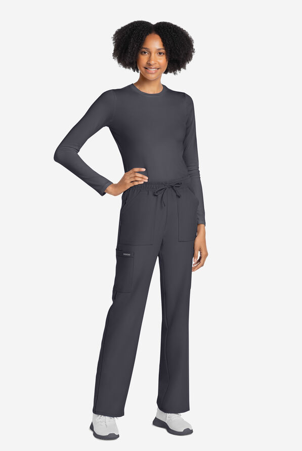 Pantal&oacute;n m&eacute;dico Cherokee Workwear Originals Ultra Tall estilo cargo con piernas rectas y 4 bolsillos para mujer - Pewter - 5