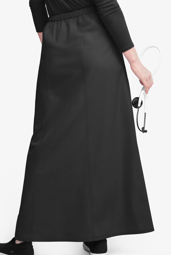 Falda m&eacute;dica estilo acampanada Butter-Soft Originals al tobillo con 4 bolsillos para mujer - Black - 3