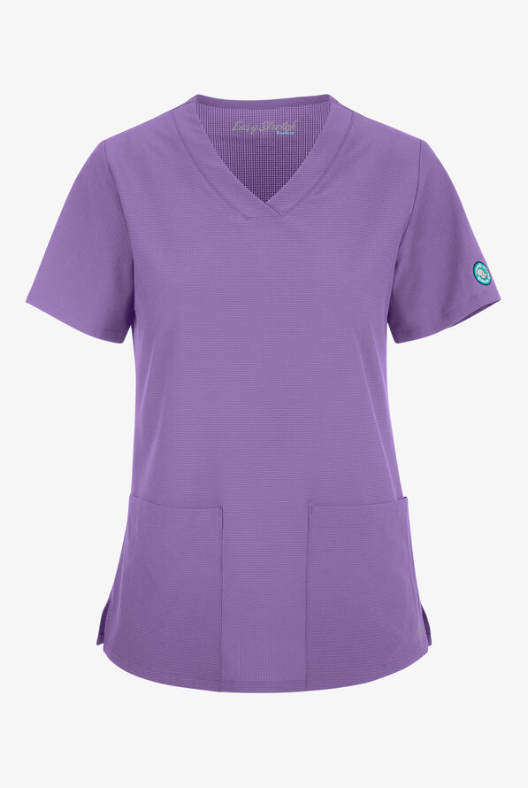 Easy Stretch EcoGrid Alana Women's 3-Pocket Scrub Top - Ultraviolet Light - 1