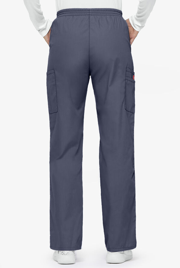 Dickies EDS Signature Women's 6-Pocket Classic Fit Pull-On Scrub Pants - Tall - Pewter - 2