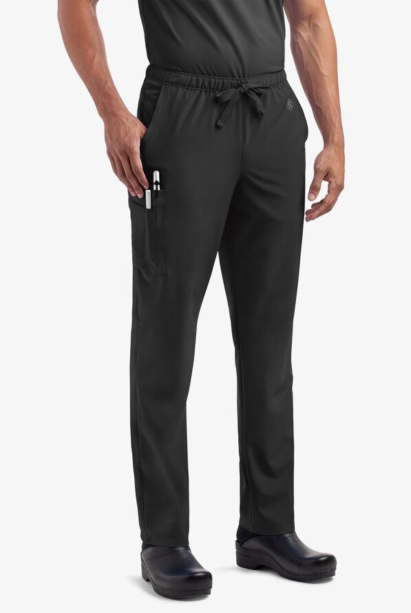 Easy STRETCH Morgan Unisex 5-Pocket Drawstring Scrub Pants - Onyx Black - 2