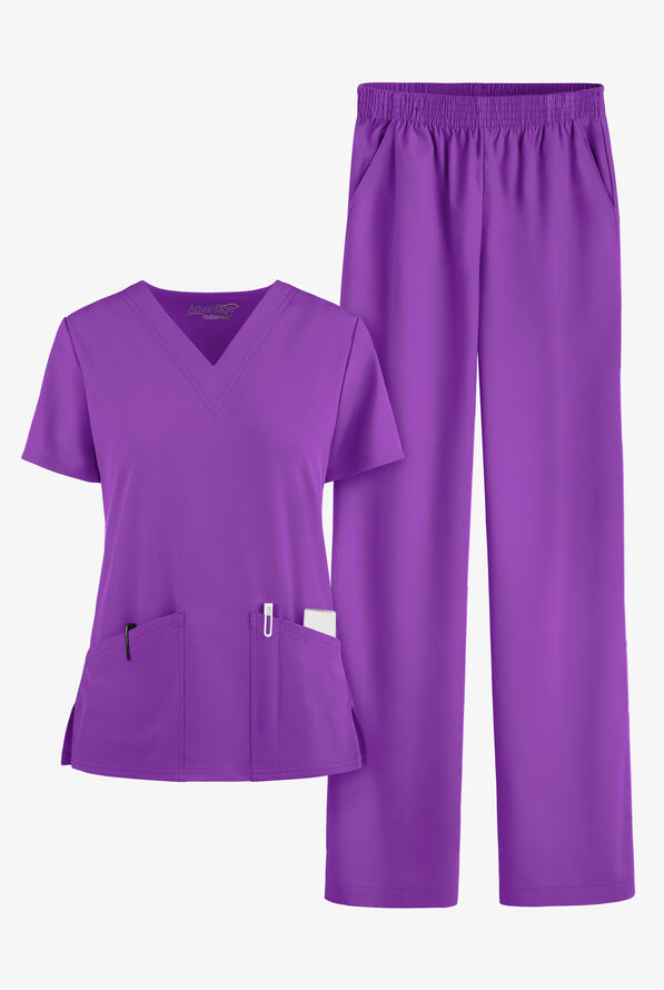Advantage STRETCH by Butter-Soft Women's Scrub Set - Wild Plum - 1
