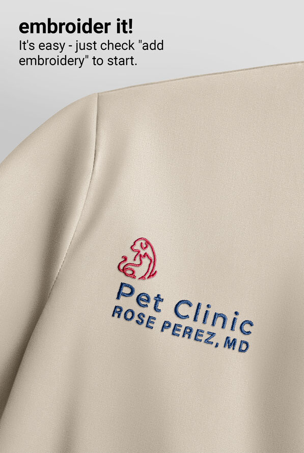 Infinity GNR8 Women's 1-Pocket STRETCH Tuck In Henley Mock Neck Scrub Top - Vapor - 3