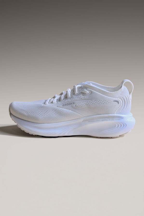 Brooks Women's Adrenaline GTS 25 White/White/Silver Athletic Lace Up Shoes - null - 1