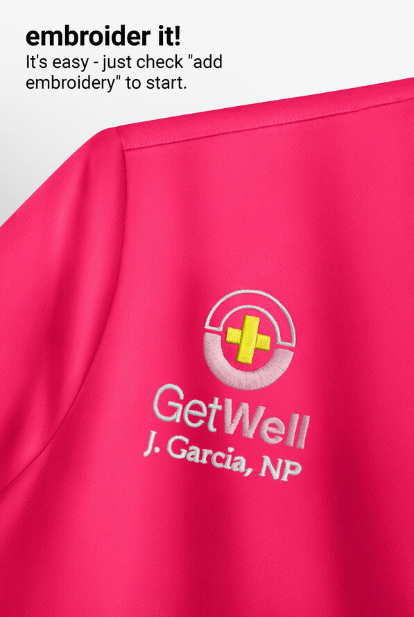 Camiseta m&eacute;dica Healing Hands Purple Label Melissa con mangas largas para mujer - Carnation Pink - 4