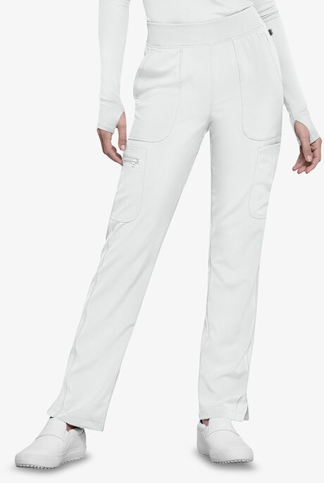 Infinity Women's 6-Pocket STRETCH Rib-Knit Waistband Cargo Scrub Pants