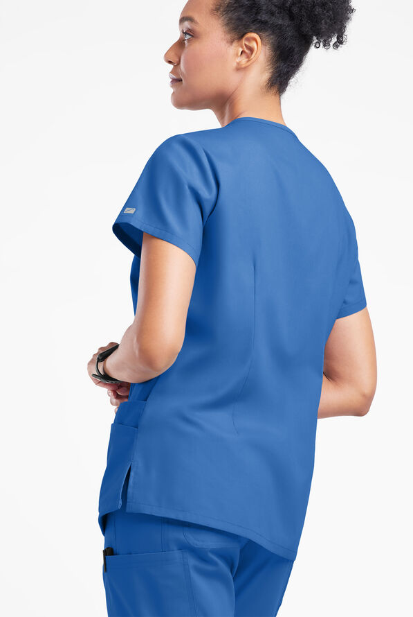 Butter-Soft Originals Women's 6-Pocket V-Neck Scrub Top - Royal - 3
