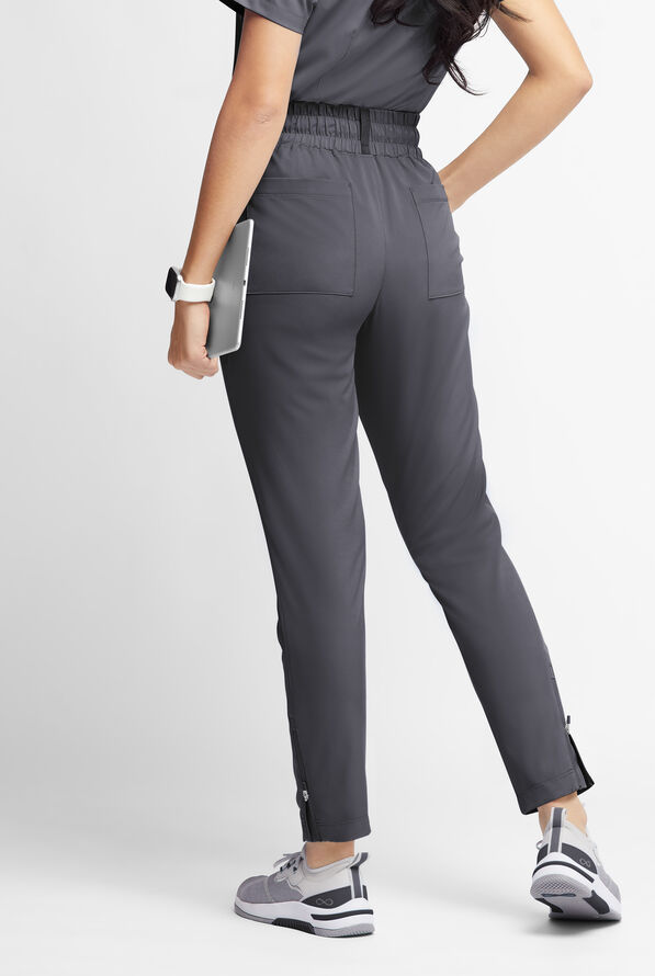 Pantalón médico WhisperLite ISLA con piernas cónicas y 5 bolsillos para mujer - Pewter - 3