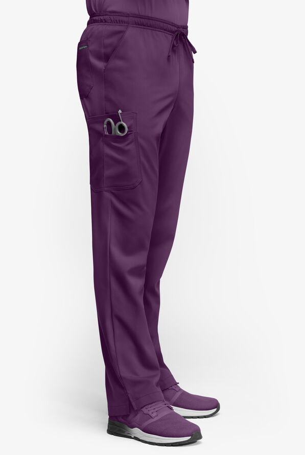 Advantage STRETCH Men's 6-Pocket Cargo Scrub Pants - Tall - Eggplant - 4