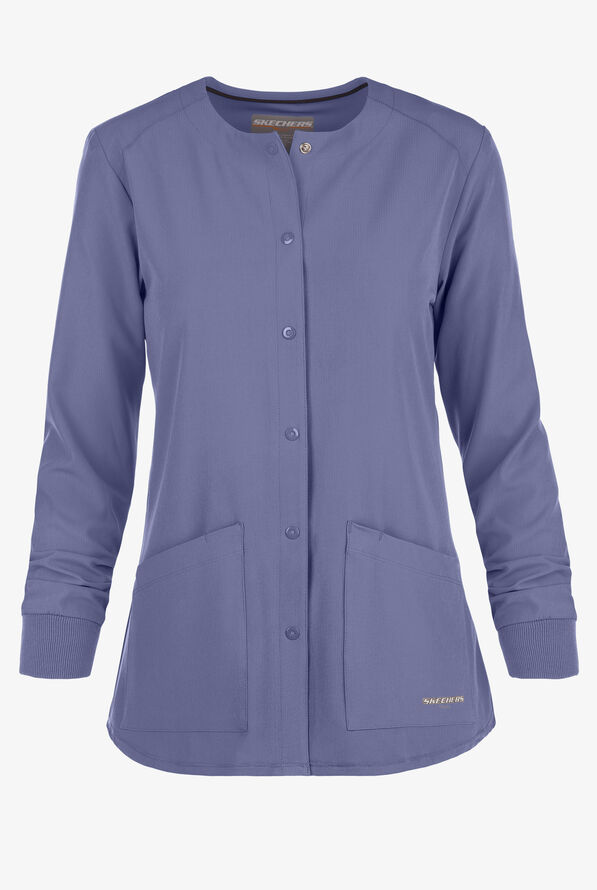Chaqueta médica abrigada Skechers by Barco Stability STRETCH con 2 bolsillos para mujer - Ceil Blue - 1