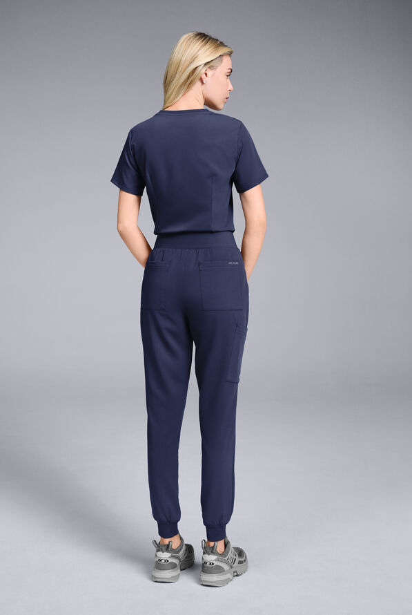 Hypothesis Women's Base Crew-Neck Tuck-In Scrub Top - Navy - 4