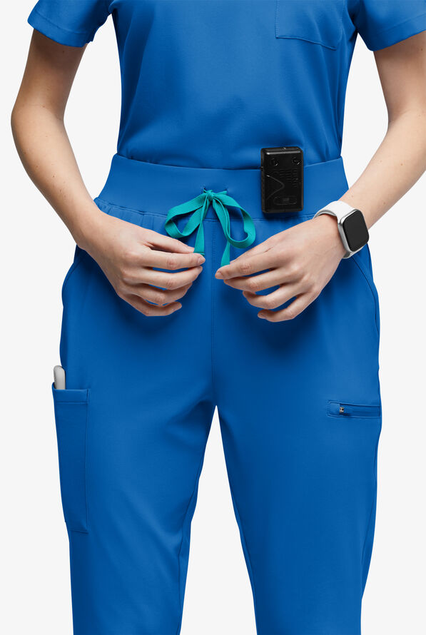 Easy STRETCH Olivia Women's 7-Pocket Slim Leg Jogger Scrub Pants - Tall - Royal - 3