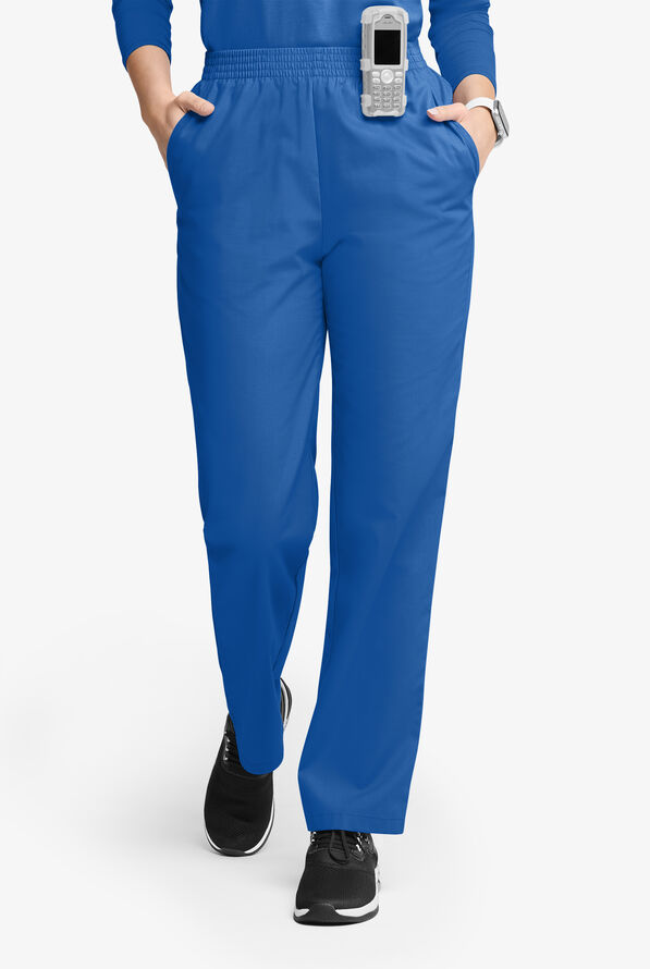 Butter-Soft Originals Women's 2-Pocket High Waisted Straight Leg Scrub Pants - Royal - 1