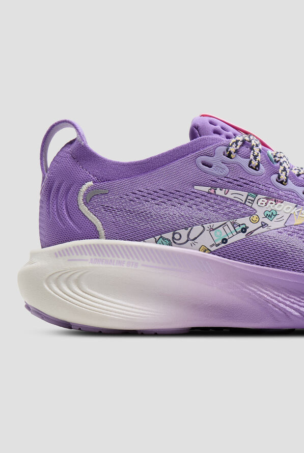 Brooks Women's Adrenaline GTS 25 Purple/Lavender/Coconut Athletic Lace Up Shoes - null - 4