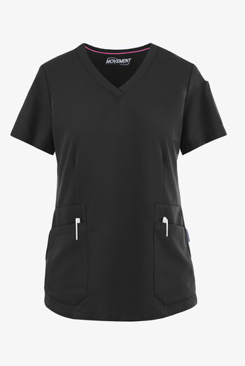 Blusa m&eacute;dica MOVEMENT by Butter-Soft Antares STRETCH con cuello en V y 6 bolsillos para mujer