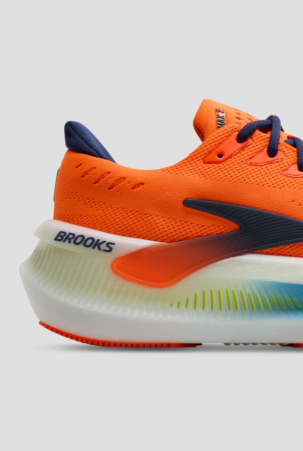 Brooks Men's Glycerin Max 2 Orange/Beacon Blue/Nightlife Athletic Lace Up Shoes - null - 4