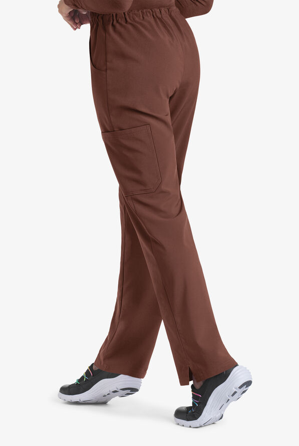 Pantal&oacute;n m&eacute;dico Easy STRETCH Petite Eden con cord&oacute;n y 4 bolsillos para mujer - Double Espresso - 2