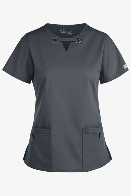 Butter-Soft STRETCH Women's 4-Pocket Large Grommet Scrub Top