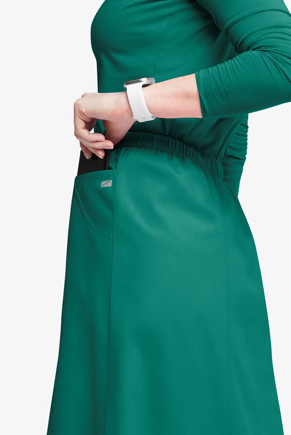 Falda médica estilo acampanada Butter-Soft Originals al tobillo con 4 bolsillos para mujer - Hunter - 2