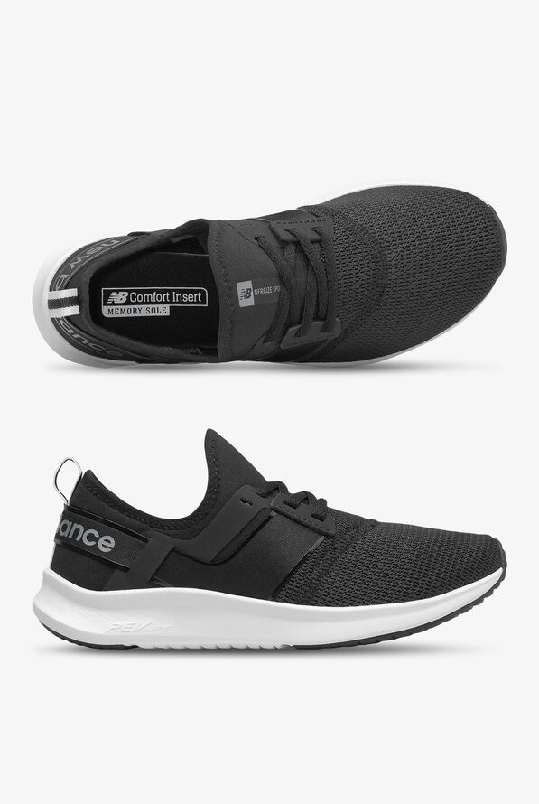New Balance Black/White Metallic Nergize Sport Women's Athletic Nursing Shoes - null - 1