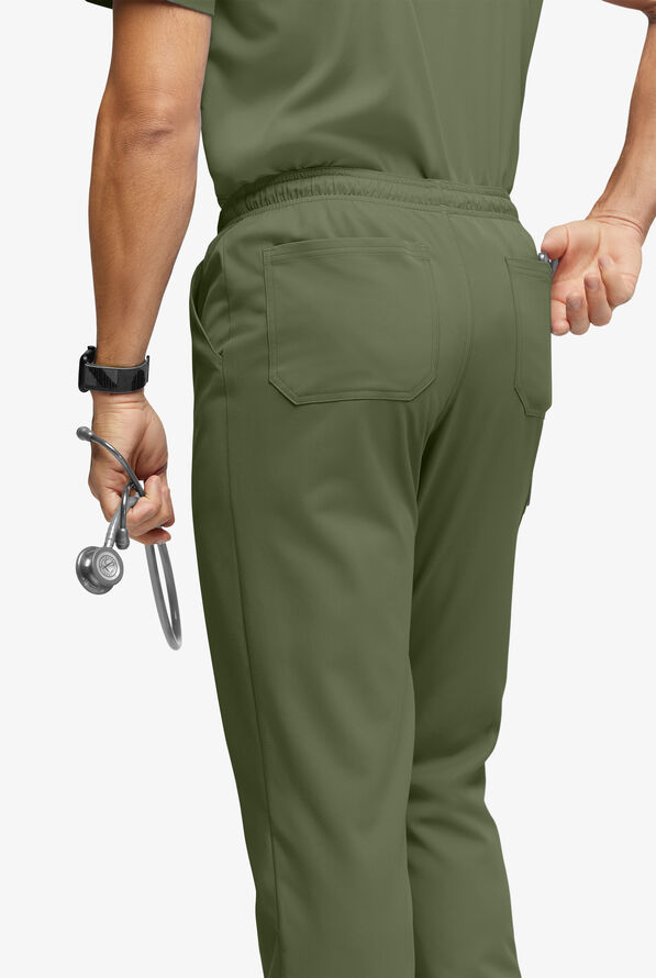 Advantage STRETCH Men's 6-Pocket Cargo Scrub Pants - Light Olive - 3