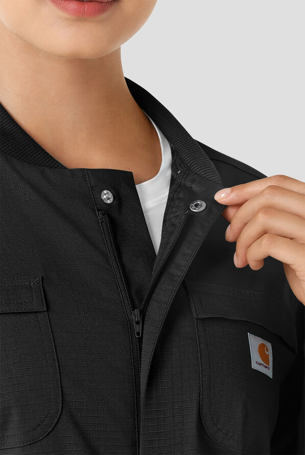 Mono m&eacute;dico Carhartt FLD & RSCU de tejido ripstop con cremallera y 11 bolsillos para mujer - Black - 4