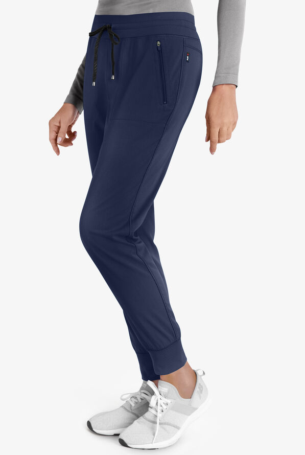 Grey's Anatomy by Barco Spandex STRETCH Eden Women's 5-Pocket Cargo Jogger Scrub Pants - Petite - Indigo - 3