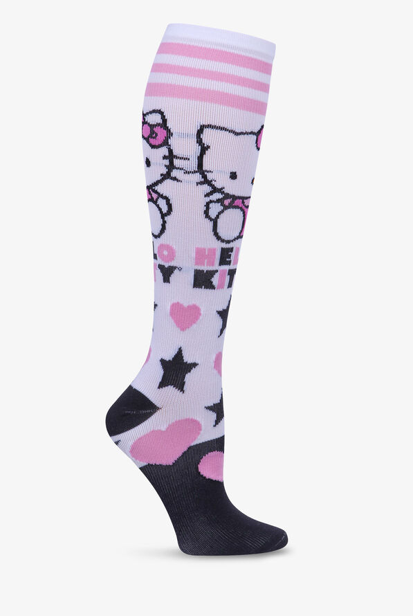Cherokee Hello Kitty Love Women's 8-12 mmHg Light Compression Socks - null - 1