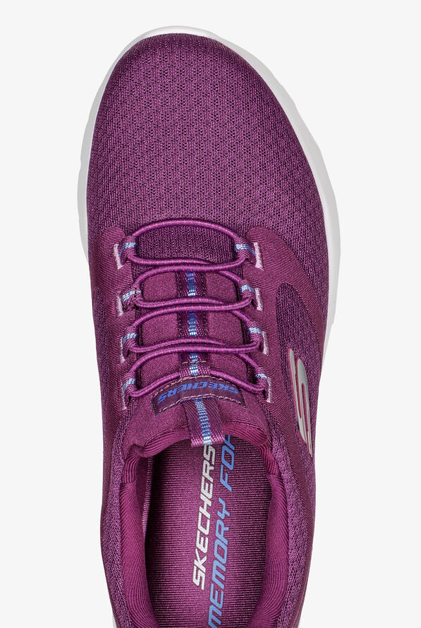 Skechers Sport Women's Dynamight 2.0 Soft Expressions Plum Athletic Slip On Nursing Shoes - null - 2