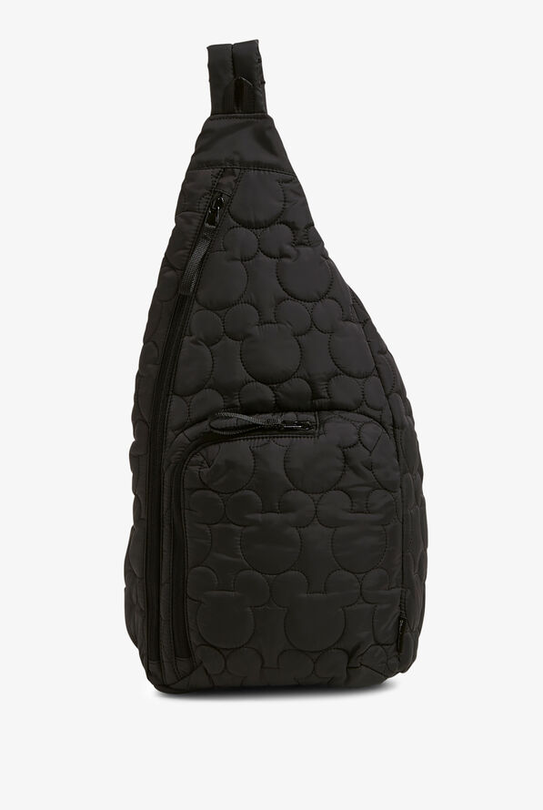 Vera Bradley Disney's Mickey Featherweight Black Quilted Sling Backpack - Black - 1