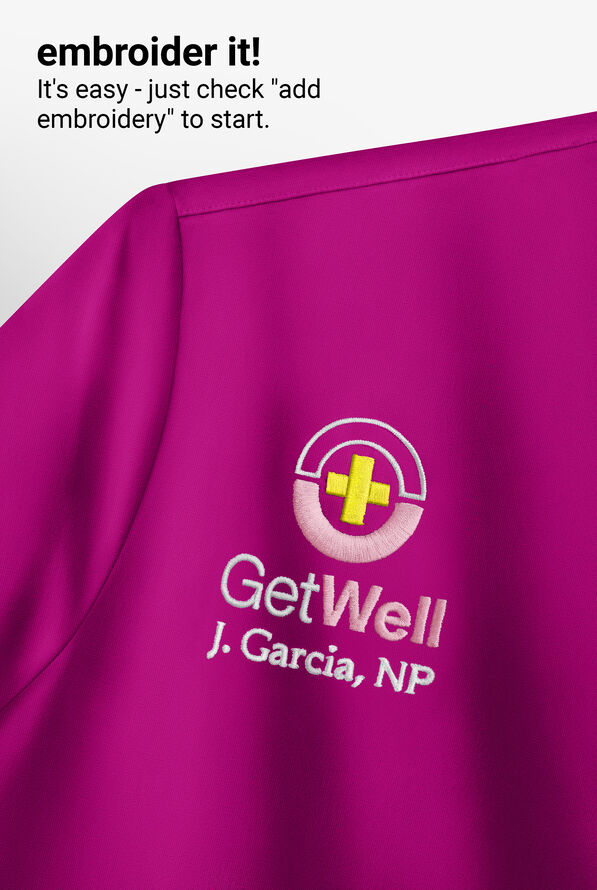 koi Next Gen Ready to Work Women's 1-Pocket STRETCH V-Neck Scrub Top - Azalea Pink - 5