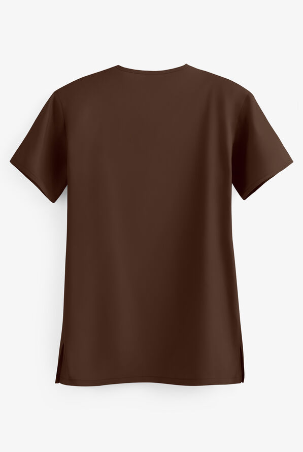 Blusa m&eacute;dica unisex Butter-Soft Core con 1 bolsillo - Coffee Bean - 3