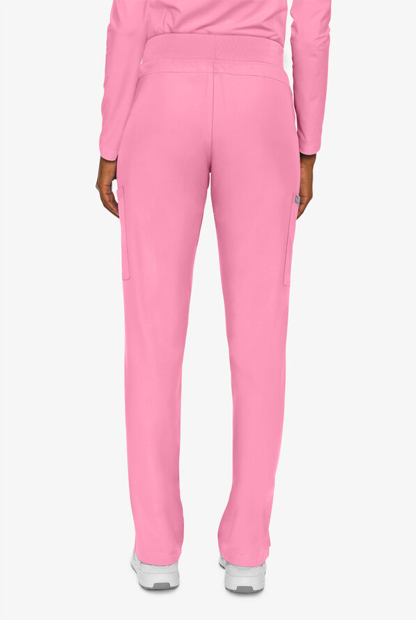 Med Couture Insight Women's 4-Pocket Zipper Cargo Pocket Scrub Pants - Taffy Pink - 4