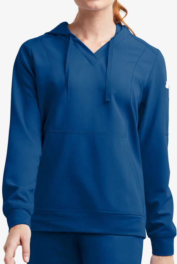 Sudadera m&eacute;dica MOVEMENT by Butter-Soft Sirius STRETCH con capucha y 4 bolsillos para mujer - Royal - 3