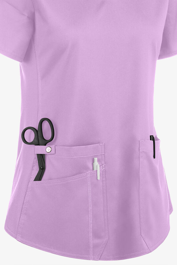 Med Couture Touch VNeck Shirttail Scrub Top, Stretch Scrubs
