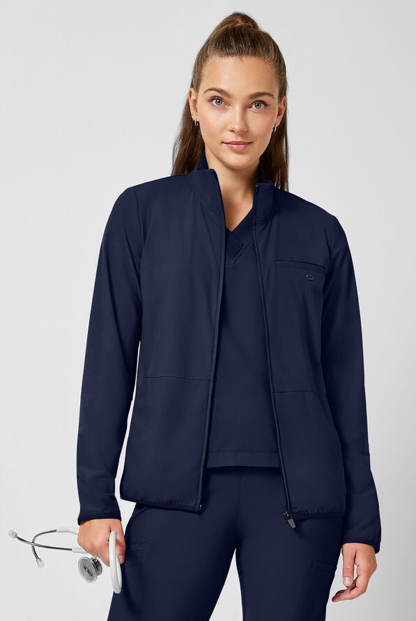 Chaqueta m&eacute;dica abrigada Infinity PURSUIT STRETCH con cremallera y 3 bolsillos para mujer - Navy - 3