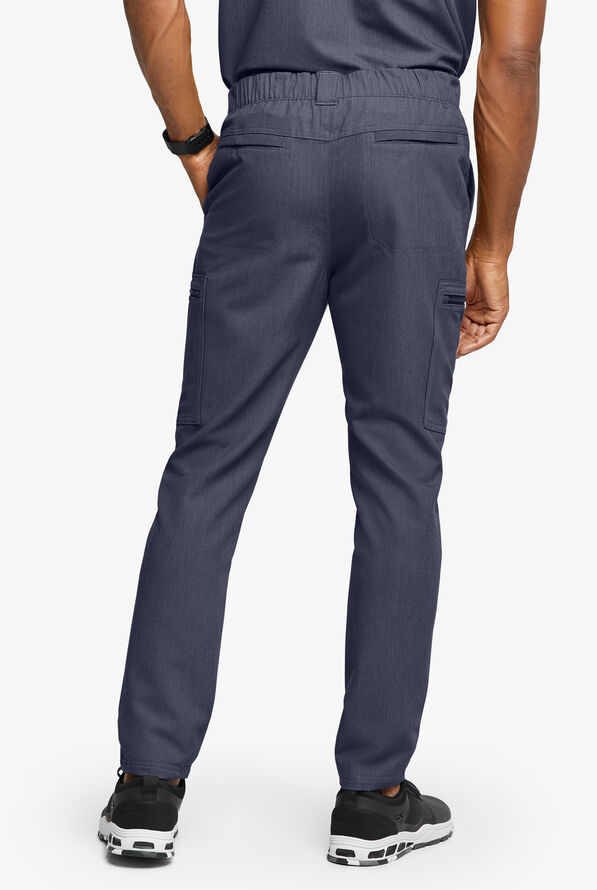 Pantal&oacute;n m&eacute;dico Movement by Butter-Soft STRETCH estilo cargo con 8 bolsillos para hombre - Indigo Heather - 4