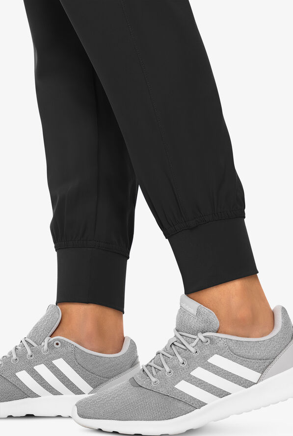 Med Couture Insight Women's 6-Pocket Cargo Jogger Scrub Pants - Black - 3