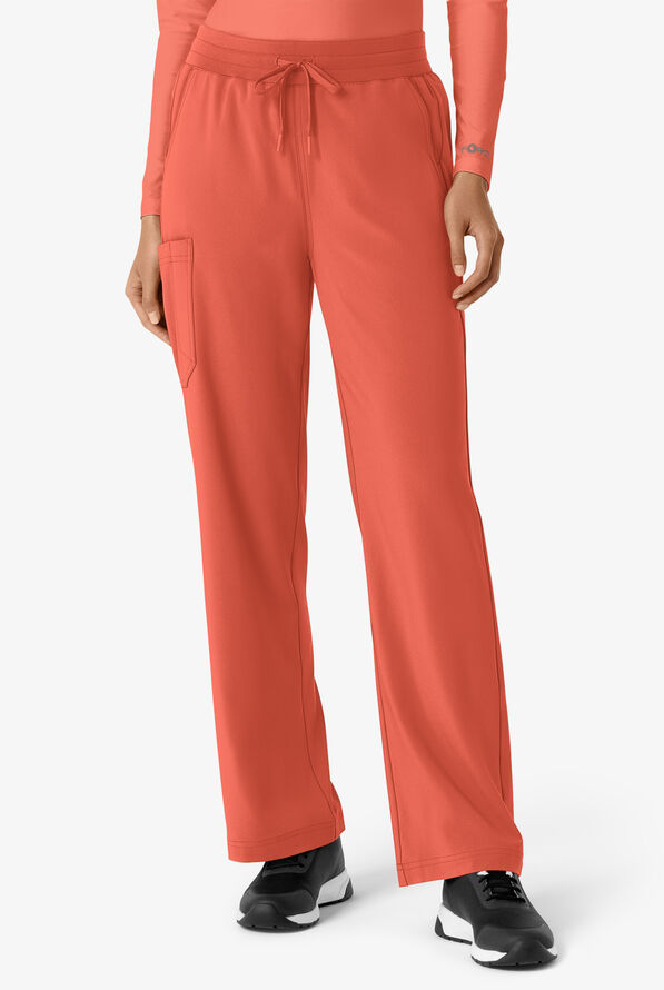 Carhartt Cross-Flex Force Boot Cut Women's 6-Pocket STRETCH Convertible Drawstring Cargo Scrub Pants - Dusty Cedar - 1